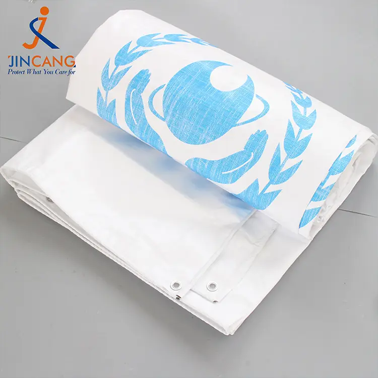 180 g bielej s potlačou PE plachtu