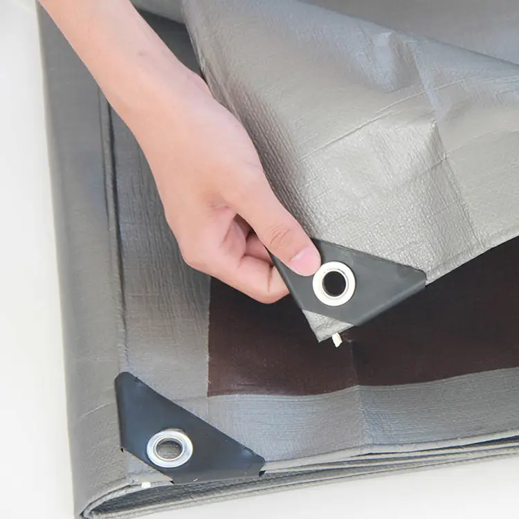 220g strieborná hnedá PE plachta